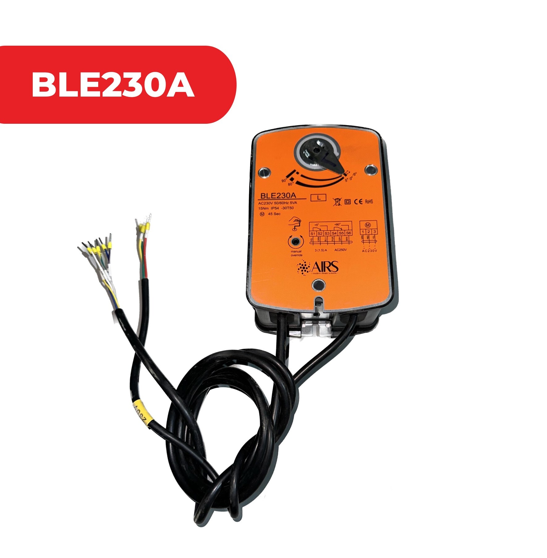 Электропривод BLE230A для противопожарных клапанов без пружинного возврата